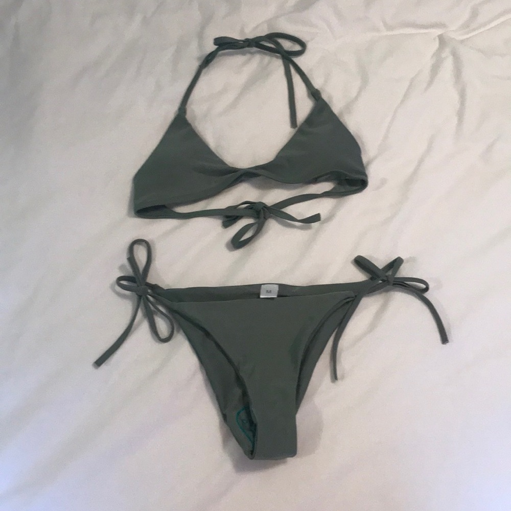 NWOT Army Green Bikini